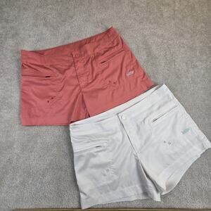 AFTCO Women's Performance Nylon Ripstop Fishing Shorts Lot (2) Size 10 Outdoors